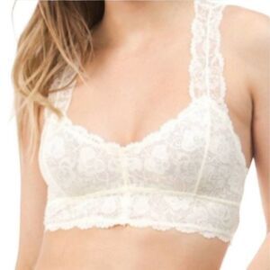 NEW Anemone Lace Bralette White Racerback Extra Large / XX Large - XL / XXL